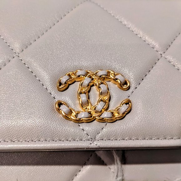 Brand New Chanel 19 WOC Grey Wallet on Chain - Picture 9 of 9